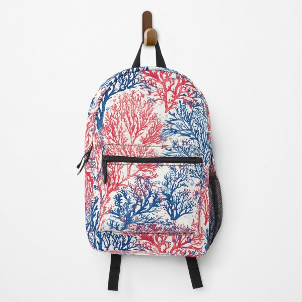 Item preview, Red Blue Coral reefs and underwater plants designed and sold by mind-coloring.