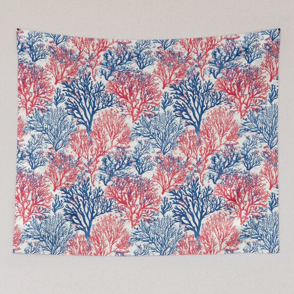 Item preview, Red Blue Coral reefs and underwater plants designed and sold by mind-coloring.