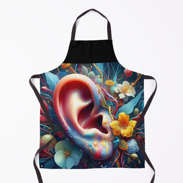 Item preview, Floral Ear Anatomy Art designed and sold by EmeraldeaArt.