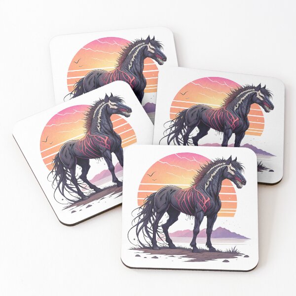 Item preview, Venom Horse Art, Retro Sunset designed and sold by graphic-genie.