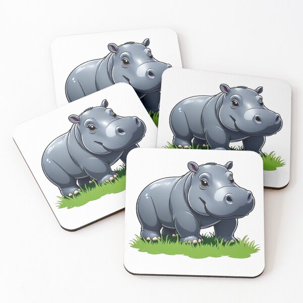Item preview, Cute Little Hippo Sticker designed and sold by Bunmigraphics .