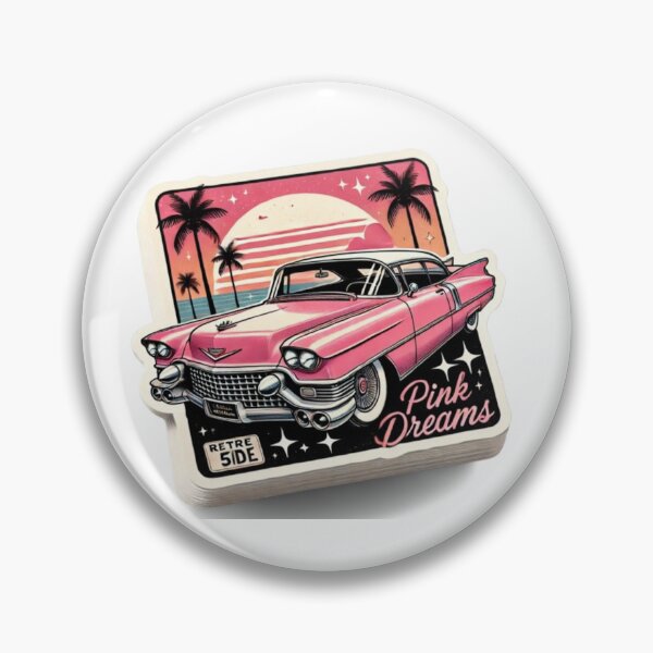 Item preview, Pink Cadillac Retro Ride Sticker – Vintage Vibes with Classic Style designed and sold by polo-designs.