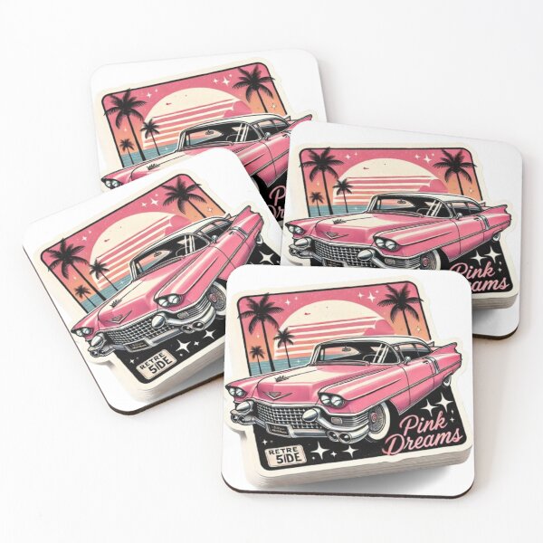 Item preview, Pink Cadillac Retro Ride Sticker – Vintage Vibes with Classic Style designed and sold by polo-designs.
