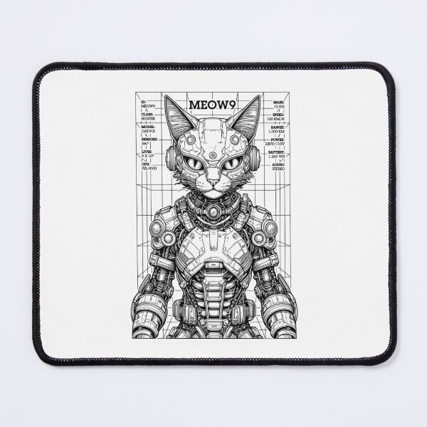 Item preview, Cyberpunk Cat Robot Android Cyborg Futuristic Feline Kitty designed and sold by GrandeDuc.