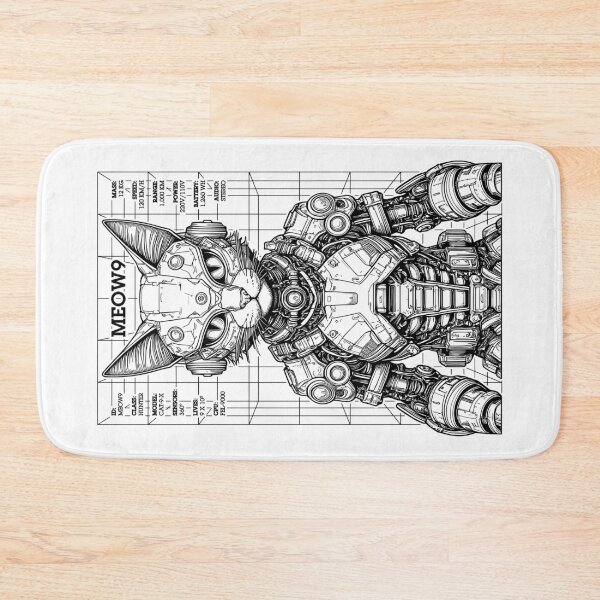Item preview, Cyberpunk Cat Robot Android Cyborg Futuristic Feline Kitty designed and sold by GrandeDuc.