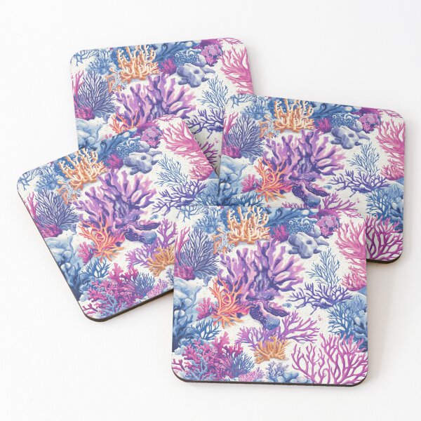 Item preview, Pink-Purple Coral reefs and underwater plants designed and sold by mind-coloring.