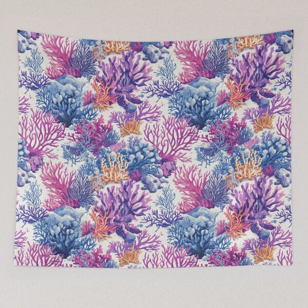 Item preview, Pink-Purple Coral reefs and underwater plants designed and sold by mind-coloring.
