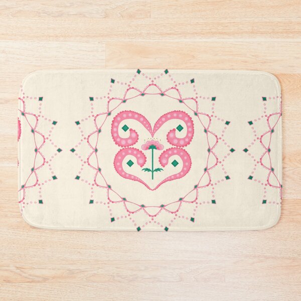 Item preview, Pink Folk Art Floral Motif  designed and sold by JaygiesDesign.