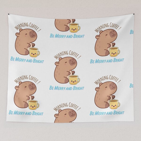 Item preview, Morning Coffee Bliss: Capybara’s Merry Moment  designed and sold by Zonghe.