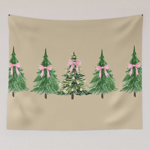 Item preview, Coquette Christmas Trees, pink bow designed and sold by danaJG.