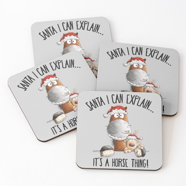 Item preview, Funny Christmas Horse With Reindeer Christmas Saying designed and sold by modartis.
