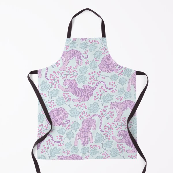 Item preview, Tigers and Berries Eclectic Bohemian Animal Print in Light Blue designed and sold by AycaAtalay.