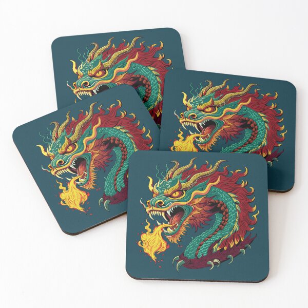 Item preview, Japanese Fantasy Flame Fire Breathing Dragon designed and sold by FemmePod.