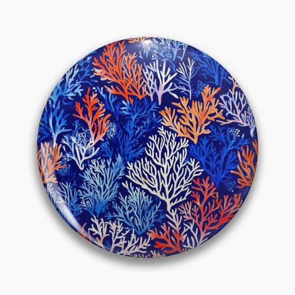 Item preview, Red Blue White - Coral reefs and underwater plants designed and sold by mind-coloring.
