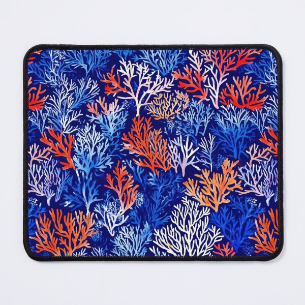Item preview, Red Blue White - Coral reefs and underwater plants designed and sold by mind-coloring.