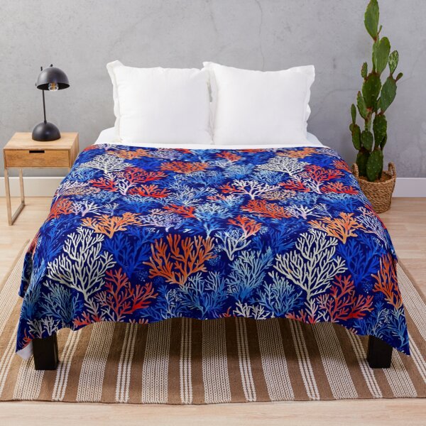 Item preview, Red Blue White - Coral reefs and underwater plants designed and sold by mind-coloring.