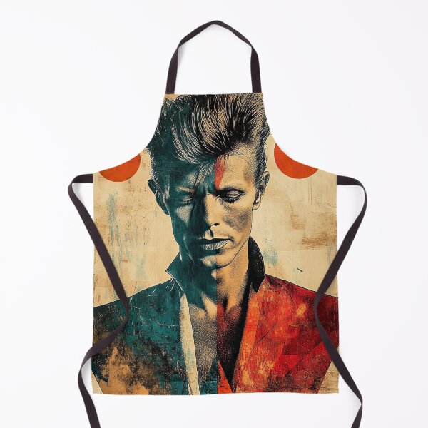 Item preview, David Bowie geometric painting with textures designed and sold by FacesArt.