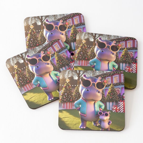 Item preview,  Moo Deng Hippo Holiday Style - Cool Christmas Hippos with Sunglasses designed and sold by Pimfonult.