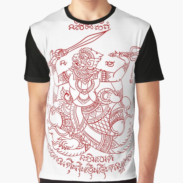Item preview, Hanuman, the Warrior Monkey God - Powerful Sak Yant Tattoo Design for Protection and Strength designed and sold by RaluAttitude.