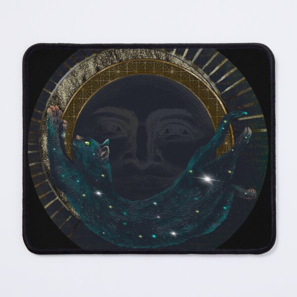Item preview, Celestial black cat and the moon designed and sold by Aniseed-makes.