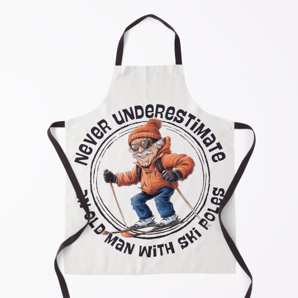 Item preview, Never underestimate an old man with ski poles designed and sold by StudioRedKoala.