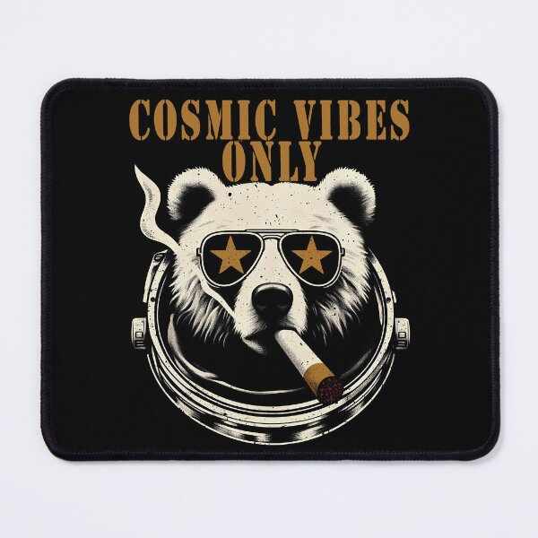 Item preview, Cosmic Vibes Only - Cool Astronaut Bear with Cigarette designed and sold by gittuska11.