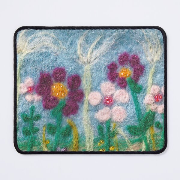 Item preview, Floral Flowers Handmade Original Wool Felted Painting designed and sold by Linda Walsh.
