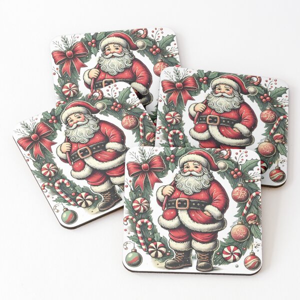 Item preview, Classic Vintage Santa with Christmas Garland designed and sold by AIARTIST1.