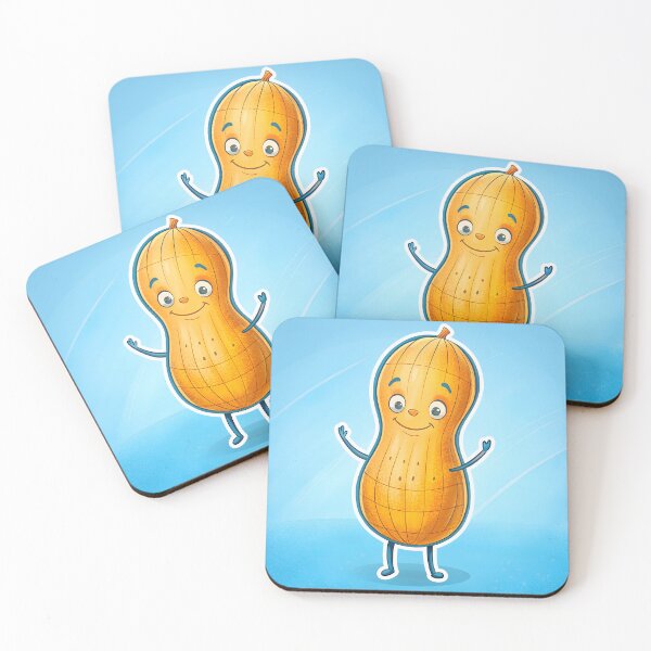 Item preview, Cute smiling peanut character  designed and sold by AhArtMe.