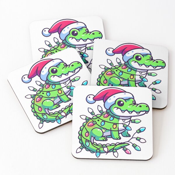 Item preview, Christmas Alligator Wrapped in Holiday Lights designed and sold by AIARTIST1.