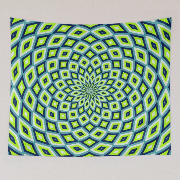 Item preview, Dome Effect Mandala Pattern Blue, Lime, Navy Blue designed and sold by taiche.