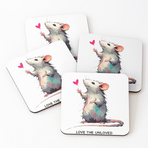 Item preview, Love The Unloved Cute Rat Watercolor designed and sold by TomFrontierArt.