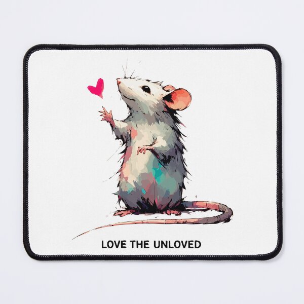 Item preview, Love The Unloved Cute Rat Watercolor designed and sold by TomFrontierArt.