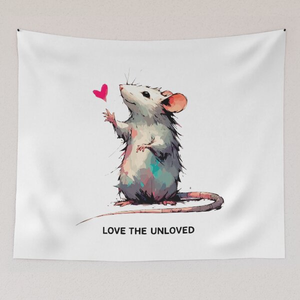 Item preview, Love The Unloved Cute Rat Watercolor designed and sold by TomFrontierArt.