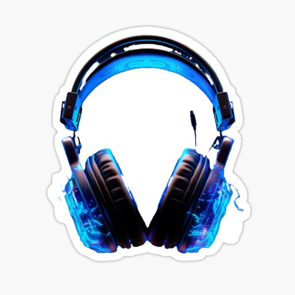 Item preview, Blue Headphones designed and sold by Funkiko.