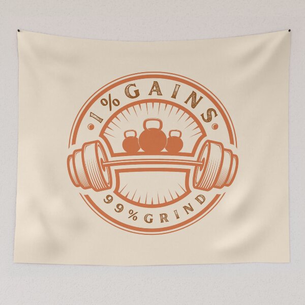 Item preview, 1% Gains, 99% Grind – Perfect for Gym Warriors! designed and sold by DesignDazzles.