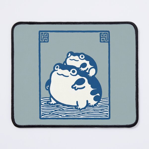 Item preview, Japanese Blue Frogs designed and sold by WanderlustCoCo.
