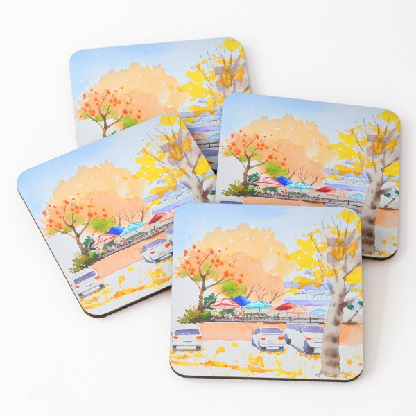 Item preview, Beautiful autumn scenery designed and sold by Jennywatercolor.