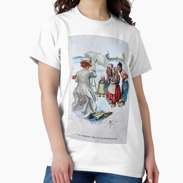 Vintage postcard of 'The american girl in the netherlands' Classic T-Shirt