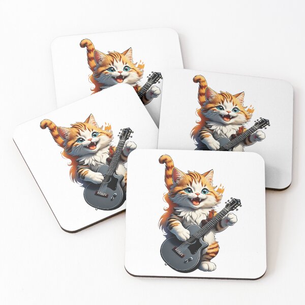 Item preview, Cat Playful Guitar designed and sold by Bunmigraphics .