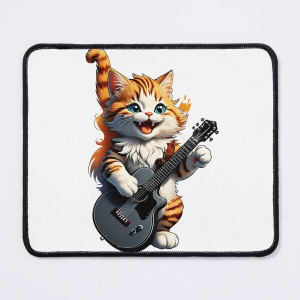 Item preview, Cat Playful Guitar designed and sold by Bunmigraphics .