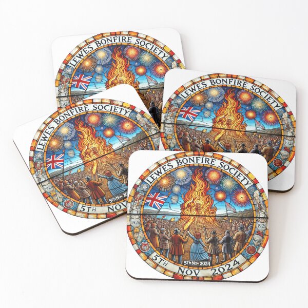 Item preview, Lewes Bonfire Societies (round version) designed and sold by FolkFoundry.