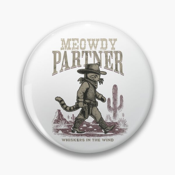 Item preview, Meowdy Partner Whiskers In The Wind Meowdy Cowboy Cat Gear designed and sold by DynamicDesign.