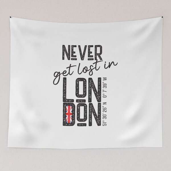 Item preview, Never get lost in London coordinates designed and sold by wortwerk-design.