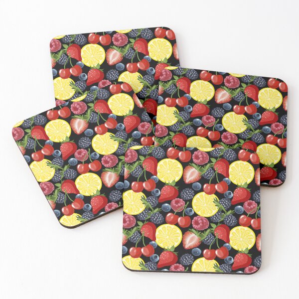 Item preview, Hand drawn colorful fruit and berries seamless pattern designed and sold by Familyshmot.