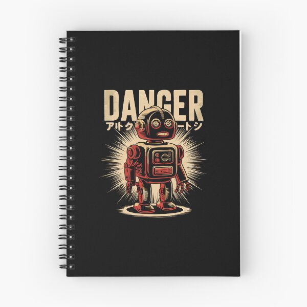 Item preview, Retro Robot Danger Design Japanese Text Sci-Fi Art Geek Gift designed and sold by w1ckerman.