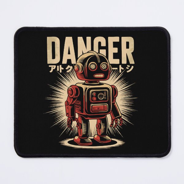 Item preview, Retro Robot Danger Design Japanese Text Sci-Fi Art Geek Gift designed and sold by w1ckerman.