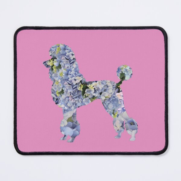 Item preview, Standard Poodle with Blue Hydrangeas designed and sold by PoppeeFrost.
