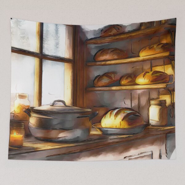 Item preview, Old Fashioned Sourdough Bread designed and sold by Leslie Montgomery Art.