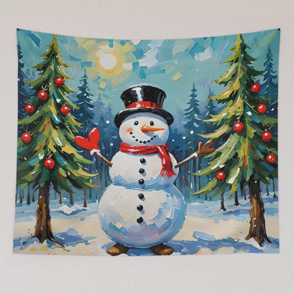 Item preview, Happy Snowman - Winter Illustration designed and sold by Fab-Haven.